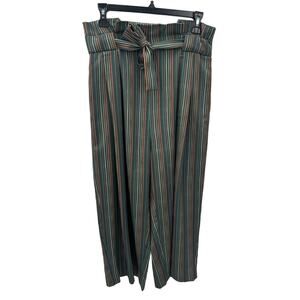 PETITE STUDIO New York Striped Paperbag Pants // M